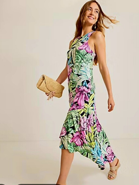 Tommy Bahama Dresses & Skirts - Jasmina Tommy Bahama Tropical Floral Maxi Dress in Black, Pink, Green, Blue